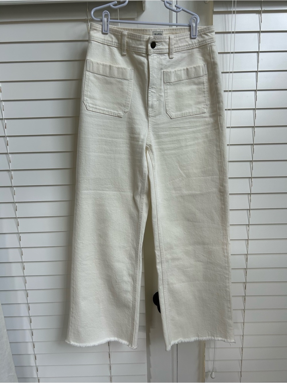 High-Rise Wide Leg Jeans in Off-White